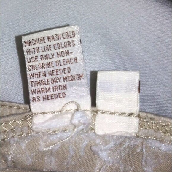 womens Pencil skirt STRETCH Sz 14 Beige career work church pockets zip A.M.I. - Picture 6 of 7